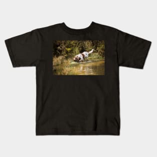 Water stalking Spinone Kids T-Shirt